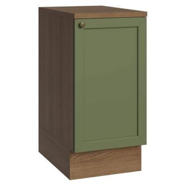 Imagem de Balcão de Cozinha 40 cm 1 Porta Rustic/verde Vik Madesa