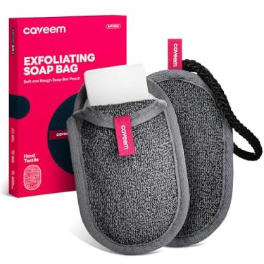 Imagem de CAVEEM Bolsa Para Guardar Sabonete, Sabonete Esfoliante Áspero, Em Barra, De Bolso Malha, Bolsas Lavar E Secar, Esponja Banho Chuveiro (Pacote Com 2)
