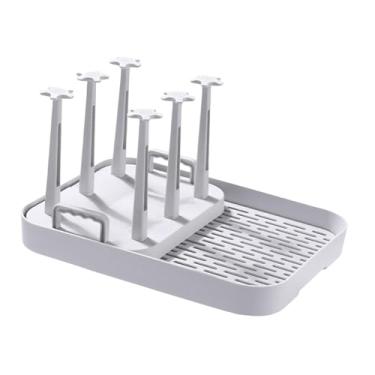 Imagem de Ｂｅｓｇａ Escorredor de xícaras para cozinha, bandeja de drenagem para xícaras, suporte para 6 xícaras, suporte para xícaras espesso, para canecas de café, mesa, Cinza