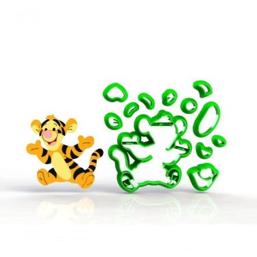 Imagem de Cortador Ursinho Pooh Corpo - Tigrão - Modular Tamanho 6 Cm