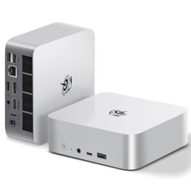 Imagem de Beelink Mini PC SER8, AMD Ryzen 7 8745HS (8C/16T, até 4,9GHz), 32G DDR5 RAM 1TB PCIe4.0 SSD, Mini Gaming Computer Suporte 4K Tela Tripla/WiFi6/BT5.2/2.5G LAN/USB4/Win11 Pro