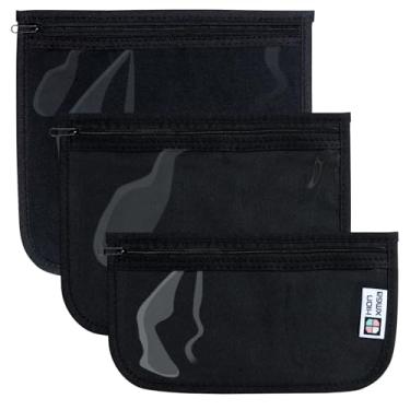 Imagem de HIONXMGA Bolsa De Higiene Pessoal Aprovada Pela Tsa, Conjunto 3 Bolsas Viagem Transparentes, Tamanho 1 Litro, Com Zíper, Maquiagem À Prova D'Água, Cosméticos Para Mulheres, Homens, Crianças, Artigos