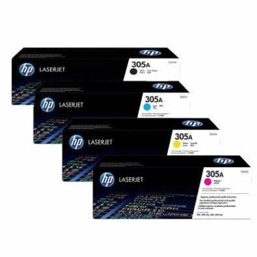Imagem de Kit 4 Cores Toner Original Hp 305a Ce 410a 411a 412a 413a
