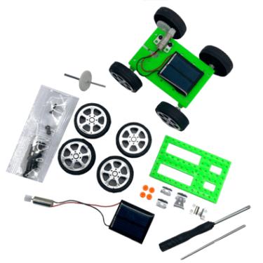 Imagem de Kit Casa da Robótica Educacional Montagem, Mini Carrinho Movido Por Placa Energia Solar