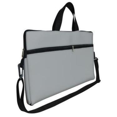 Imagem de Case Capa Maleta Premium Para Notebook Laptop De 15,6 Com Alça De Mão Alça De Ombro E Zíper Lateral - Cinza