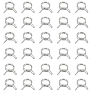 Imagem de PATIKIL Braçadeiras de mangueira de mola de fio duplo, 32 peças para 9,7-10,5 mm OD 0,35" (9 mm) ID 304 Tubo de clipe de mola de aço inoxidável para linha de combustível, tubo de mangueira de ar a