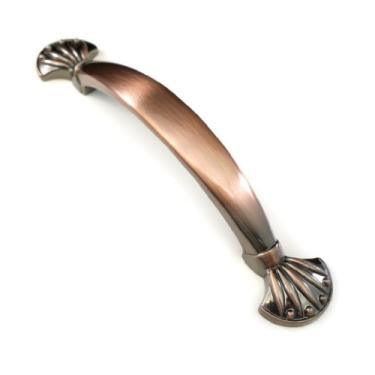 Imagem de Ultra Grade URBN Alça de armário decorativa elegante tradicional de 12,7 cm, acabamento em bronze vermelho (pacote com 4, centro de 8,5 cm)