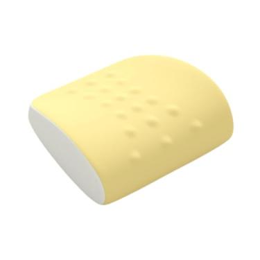 Imagem de Bothyi Almofada de apoio lombar, almofada para a parte inferior costas, macia, multifuncional, ergonômica, fácil de limpar, para cadeira de escritório, Amarelo