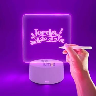 Imagem de Luminária 3D de Escrever Estilo Lousa em LED