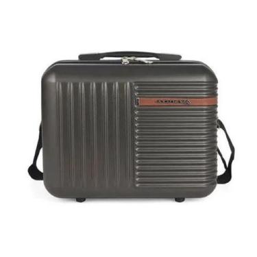 Imagem de Frasqueira Polo King Cairo ABS Média 14 Polegadas FR10339, Grafite