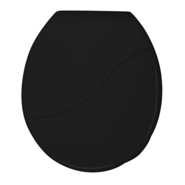 Imagem de Assento Tampa para Vaso Sanitário Oval Bellart Almofadado Slim Preto Durín