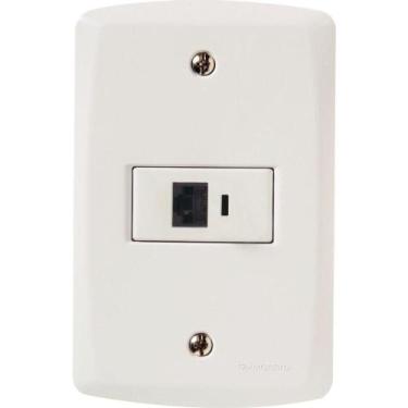 Imagem de Conjunto 4x2 com 1 Tomada RJ45 cat. 6 Tramontina Lux2 Branco