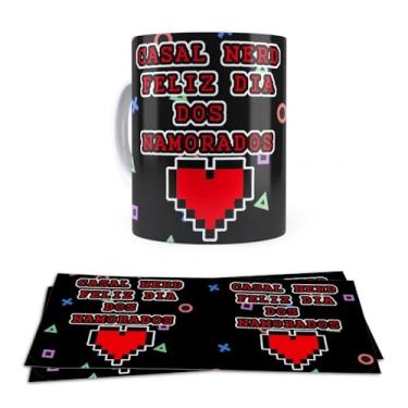 Imagem de Caneca Ceramica Casal Nerd Feliz dia dos Namorados
