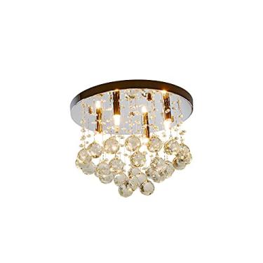 Imagem de Plafon Cascata Redondo 4 Lâmpadas Champanhe - SL-93127S/C4 CH