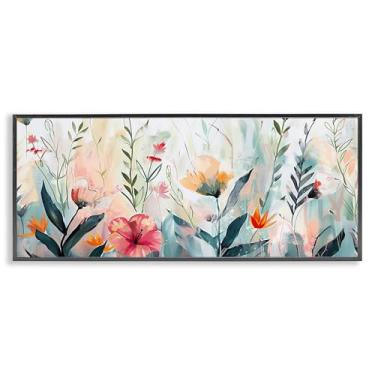 Imagem de Stupell Industries Design de arte giclée emoldurado em preto floral por Elara Yasna, 33 x 30