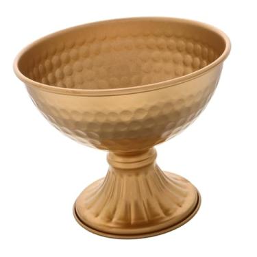 Imagem de European Style Metal Flower Vase Elegant High Foot Centerpiece for Dining Table Weddings Artistic Floral Arrangement Urn for Faux Flowers Home Decor(15.50X15.50X12.00CM)