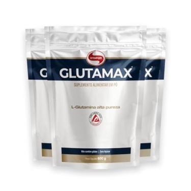 Imagem de Kit 3 Glutamax Vitafor Glutamina 600g