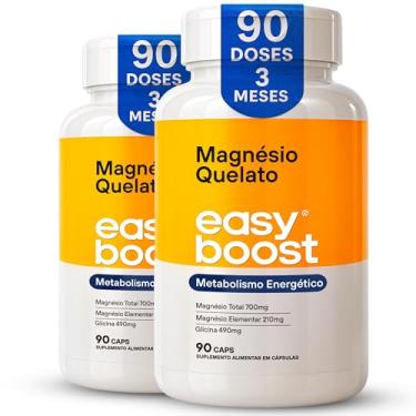 Imagem de Magnésio Quelato Easy Boost Bisglicinato 180caps Kit com 2 unidades