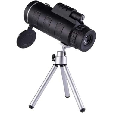 Imagem de Monocular Portátil 40x60 Zoom Monocular Telescópio Compacto, Monóculos De Alta Potência Com Suporte Para Smartphone & Tripé, Bak4 Prism & À Prova D'Água