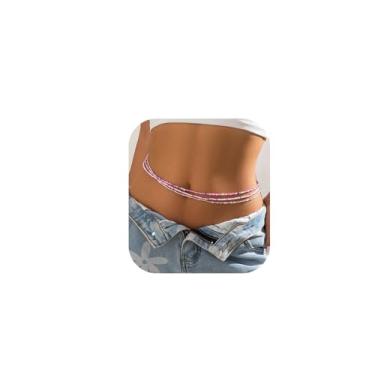 Imagem de 3 peças/conjunto de miçangas elásticas boho correntes de cintura joias verão praia semente contas de barriga joia biquíni sexy contas cintura corpo jóias para mulheres, Medium, Liga metálica, Sem