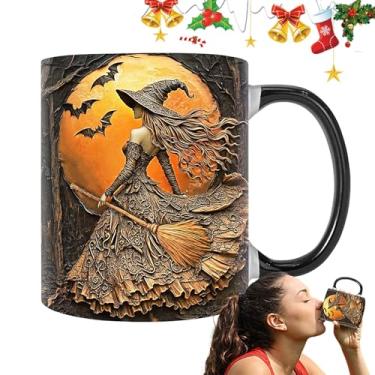 Imagem de Rrlihjgu Caneca de café da bruxa, caneca da bruxa do Dia das Bruxas - Copos para canecas de Halloween - Copos cerâmicos da caneca do Dia das Bruxas, bebendo elegante à moda