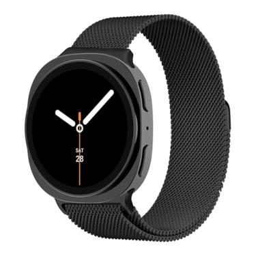 Imagem de Pulseiras de substituição para Samsung Galaxy Watch 8 de 40 mm e 44 mm/8 clássico de 46 mm, feminino e masculino, pulseira magnética Correa de aço inoxidável para Samsung Watch 8 de 40 a 44 e 46 mm