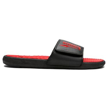 Imagem de PUMA Sandália masculina Cool Cat Slide, Preto e vermelho de alto risco, 38