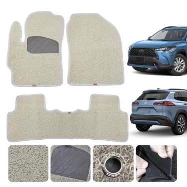 Imagem de Tapete Para Toyota Novo Corolla Cross 2025 2026 Capacho Vinil Cor Bege