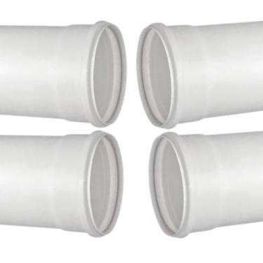 Imagem de Kit 4 Cano Tubo Pvc Esgoto Branco 50mm 1 Metro Hidráulico - FORTLEV