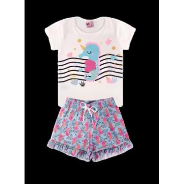 Imagem de Conjunto infantil verão menina marinho benetex kids -tamanho 5 anos