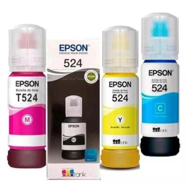 Imagem de Kit Tinta Original Epson T524 L15150 Pigmentada