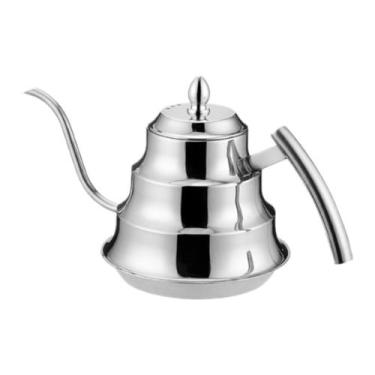 Imagem de 1,2l Chaleira Aço Inox Escovado Bico Fino Cha Cafe