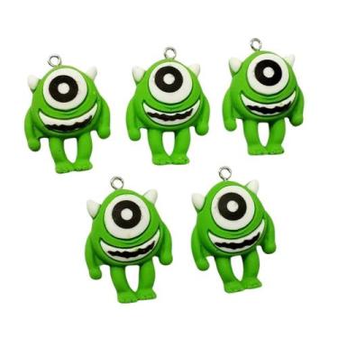 Imagem de Pingente de resina infantil (1 un) - IMPORTAÇÃO, Mike wazowski 31x24mm