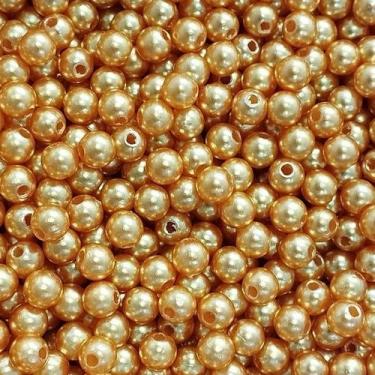Imagem de PÉROLA DE ABS LISA Nº 06 20G PEROLA 6 MM - LADEIRA BIJUTERIAS, DOURADO