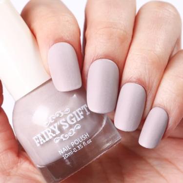 Imagem de Esmalte fosco para esmalte seco para verniz de arte de unhas, esmalte de veludo com efeito de névoa, 10,4 ml (cinza claro-07, 10 ml)