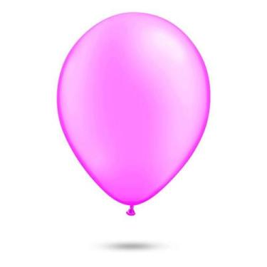 Imagem de Balao neon 9 rosa c/25 pic pic - BALOES PIC PIC