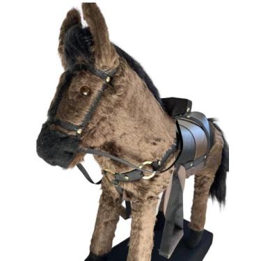 Imagem de Cavalinho de Balanço Super Luxo de Madeira e Pelúcia - 69cm - Imperio