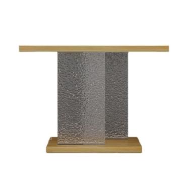 Imagem de Mesa de console estreita de madeira moderna mesa de sofá mesa de entrada mesa de acrílico mesa de escrita pequena mesa de computador mesa de TV mesa de destaque moderna para entrada mesa de destaque