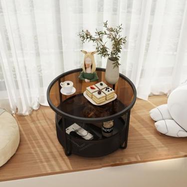 Imagem de YANIR-137 Mesa baixa com janela de sacada, mesa de centro pequena, mesa redonda de varanda, mesa de centro pequena de tatame, mesa baixa de tatame para sala de estar, janela de sacada (03,50 * 50 * 30