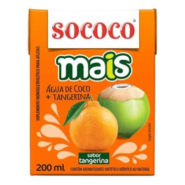 Imagem de Kit c/ 3 Agua de Coco Tangerina Sococo Mais Caixa 200ml