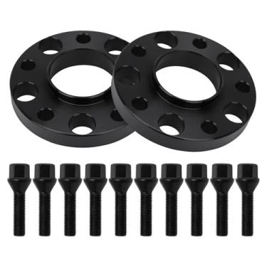 Imagem de IRONTEK Espaçadores de roda de 5 x 120 mm espaçadores forjados reais de 20 mm com furo de cubo de 72,56 mm M12 x 1,5 pinos aptos para 2011 1 série M/2012-2013 118i/ 2005-2012 120i/ 2008-2013 125i