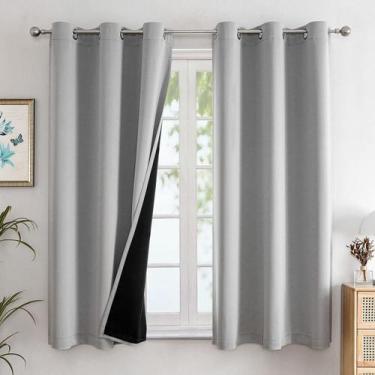 Imagem de Cortinas Blackout ChrisDowa 100% Black Liner 160x160cm cinza claro