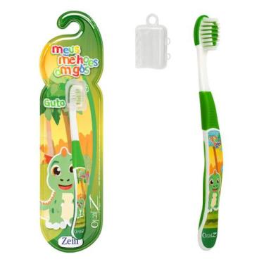 Imagem de Escova Dental Infantil Macia e Lúdica "Meus Melhores Amigos" Com Capa 