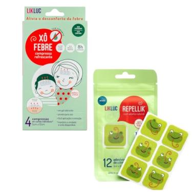 Imagem de Kit Xô Febre Adesivo Refrescante Em Gel + Adesivo Repelente Proteção Natural