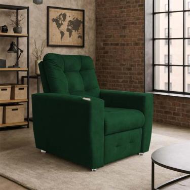 Imagem de Poltrona Cadeira Do Papai E Mamãe Reclinável Retrátil Para Sala De Des