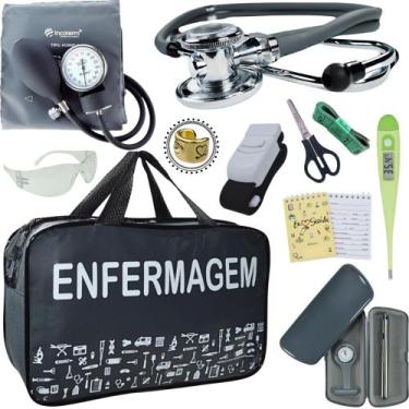 Imagem de Kit Enfermagem Top Cores Premium Completo Estagio - Love Saude, GRAFIT