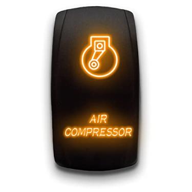Imagem de Compressor de ar – Gravado a laser 5 pinos duplo pólo único compressor de ar mantido on-off DPST interruptor de alternância 20A 12V