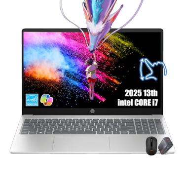 Imagem de HP Laptop com tela sensível ao toque Full HD de 15,6 polegadas | Intel i7-1355U (Beats i9-10880H) | 32 GB de RAM | SSD de 2 TB | Intel Iris Xe Graphics | Win 11 | Carregamento rápido | Wi-Fi 6 | Com