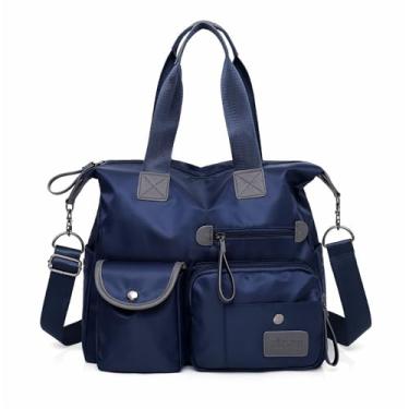 Imagem de CHENXIAOHONG Bolsa Feminina Grande Estilo Universitário, Bolsa de Ombro Portátil Tipo Saco, Bolsa de Lado Feminina Espaçosa para o Dia a Dia ou Faculdade (Azul)