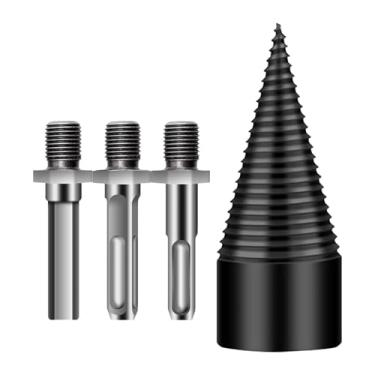 Imagem de Ioensy Conjunto de brocas para rachador de madeira, divisores de lenha, parafuso cone para rachar madeira para, 3.2 Cm X 9.5 Cm